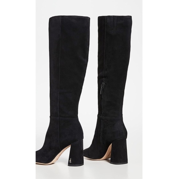 Sam Edelman Clarem Black Suede Knee High Boot 9 - Picture 2 of 5